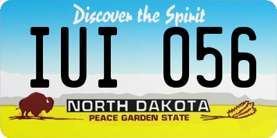 ND license plate IUI056
