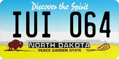 ND license plate IUI064