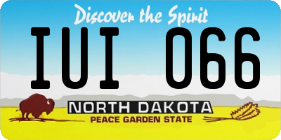 ND license plate IUI066