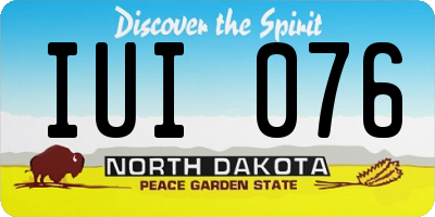 ND license plate IUI076