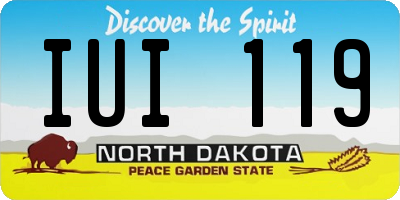 ND license plate IUI119