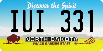 ND license plate IUI331
