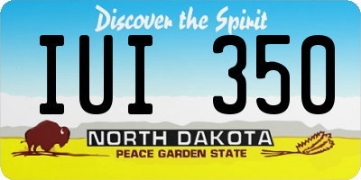 ND license plate IUI350