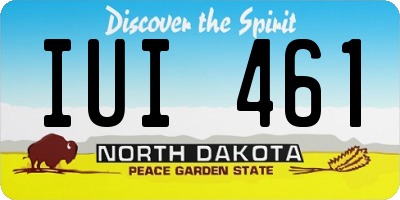 ND license plate IUI461
