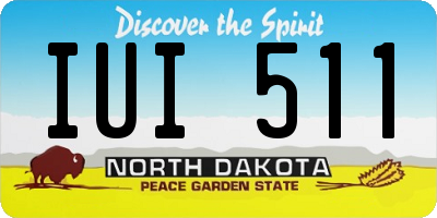 ND license plate IUI511