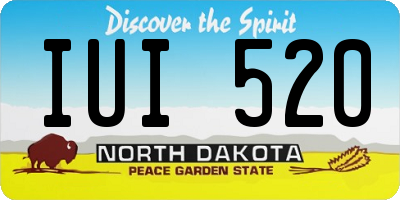 ND license plate IUI520