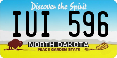 ND license plate IUI596