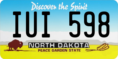 ND license plate IUI598