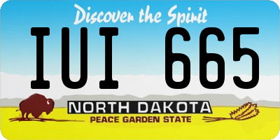 ND license plate IUI665