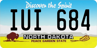ND license plate IUI684