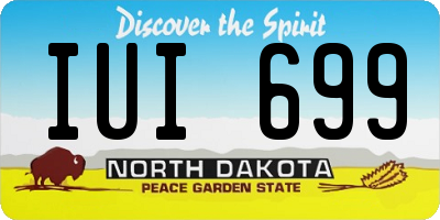 ND license plate IUI699