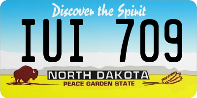 ND license plate IUI709