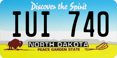 ND license plate IUI740