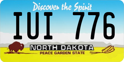 ND license plate IUI776