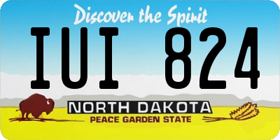 ND license plate IUI824