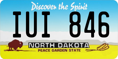 ND license plate IUI846