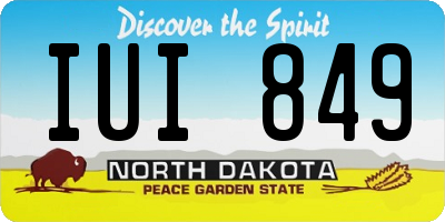 ND license plate IUI849