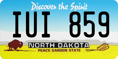 ND license plate IUI859