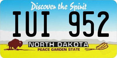ND license plate IUI952