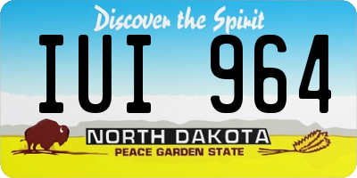 ND license plate IUI964