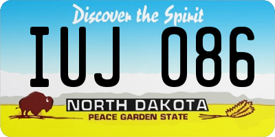 ND license plate IUJ086