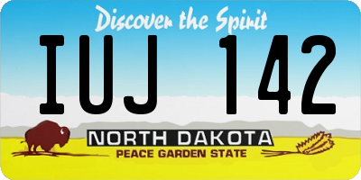 ND license plate IUJ142