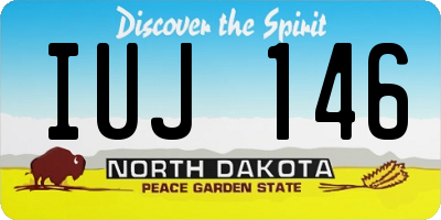 ND license plate IUJ146