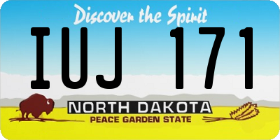 ND license plate IUJ171