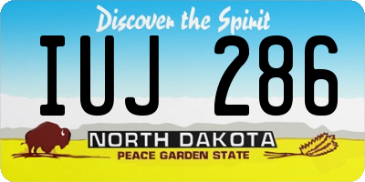 ND license plate IUJ286