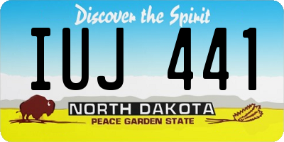 ND license plate IUJ441