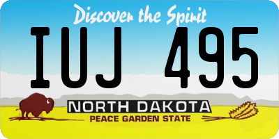 ND license plate IUJ495