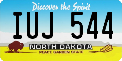 ND license plate IUJ544