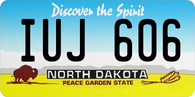 ND license plate IUJ606