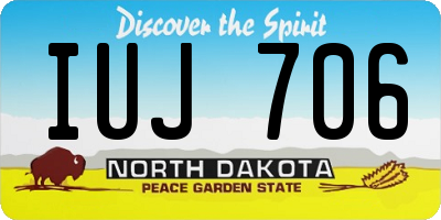 ND license plate IUJ706