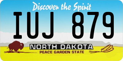 ND license plate IUJ879