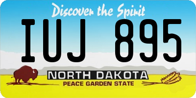 ND license plate IUJ895