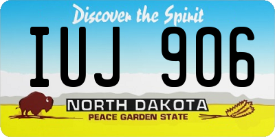 ND license plate IUJ906