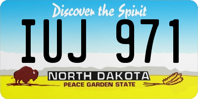 ND license plate IUJ971