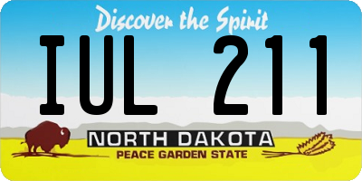 ND license plate IUL211