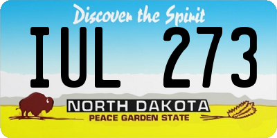 ND license plate IUL273