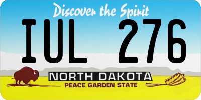 ND license plate IUL276