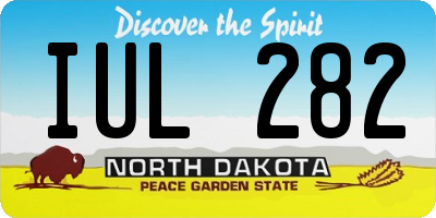 ND license plate IUL282