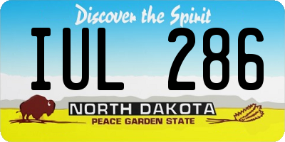 ND license plate IUL286