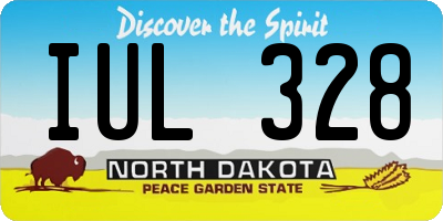 ND license plate IUL328
