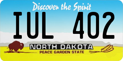 ND license plate IUL402