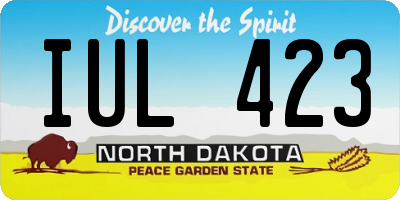 ND license plate IUL423