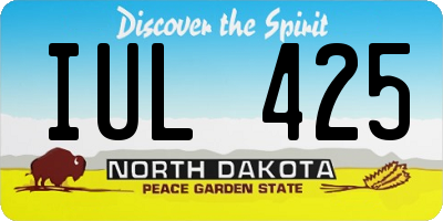 ND license plate IUL425