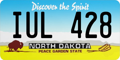 ND license plate IUL428