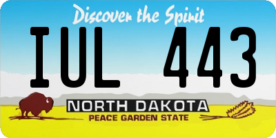 ND license plate IUL443