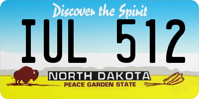 ND license plate IUL512